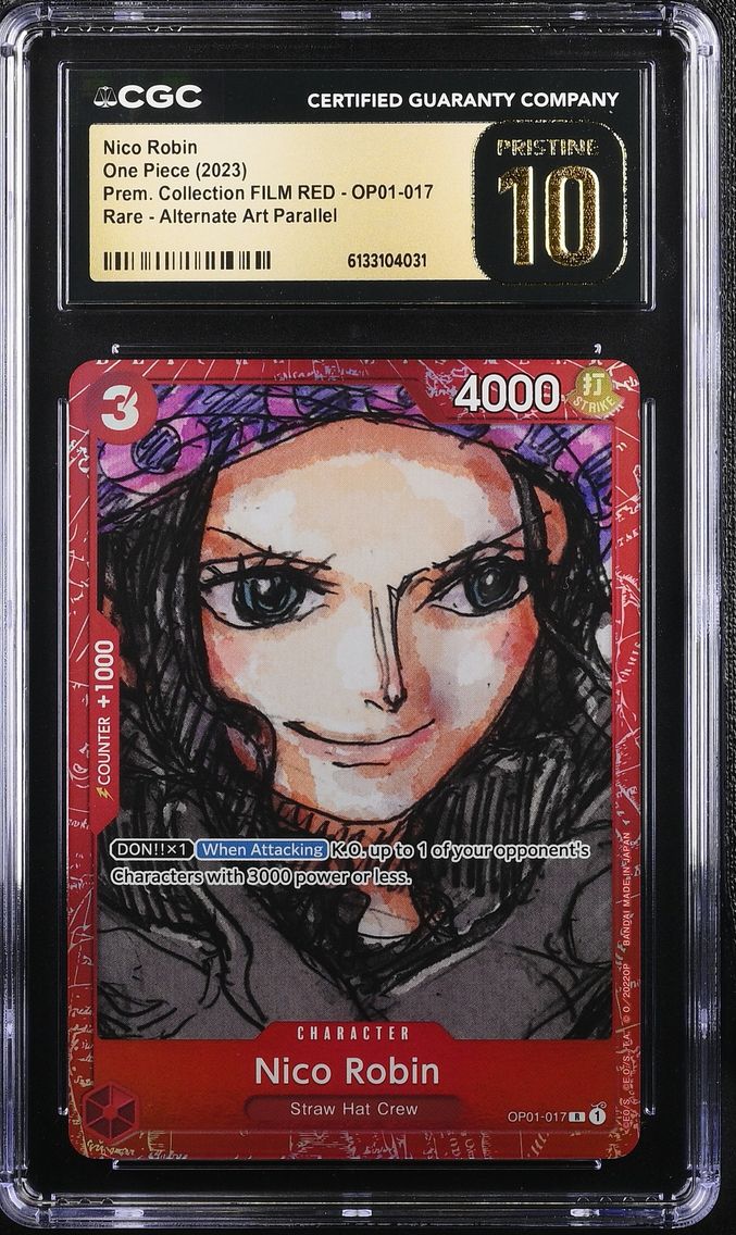 2023 #OP01-017 Nico Robin CGC 10 Pristine Premium Collection FILM RED (Foil) - English