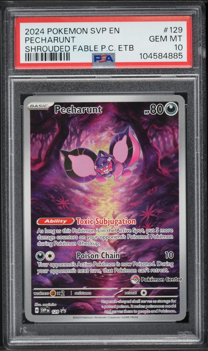 2024 #129 Pecharunt PSA 10 Svp EN-SV Black Star Promo Pokemon