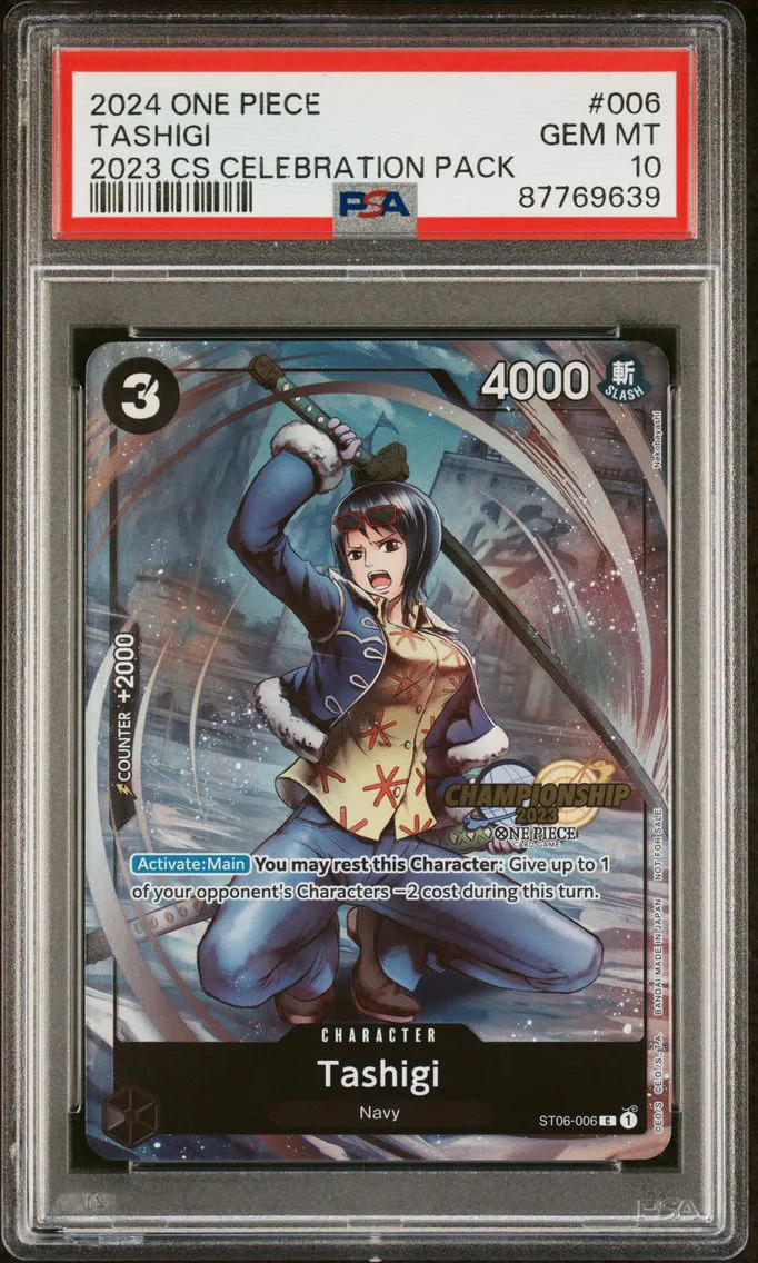 2024 #006 Tashigi PSA 10 One Piece Championship 2023 Celebration Pack