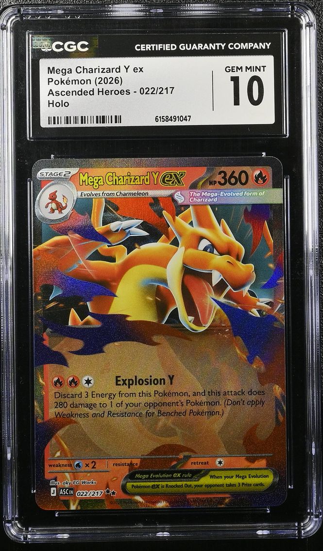 2026 #022 Mega Charizard Y ex CGC 10 Ascended Heroes - ASC EN - English