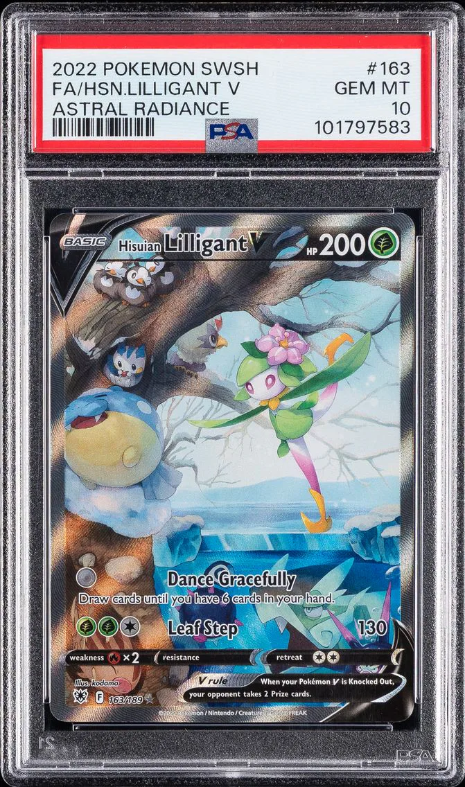 2022 #163 Full Art/Hisuian Lilligant V PSA 10 Sword & Shield Astral Radiance Pokemon
