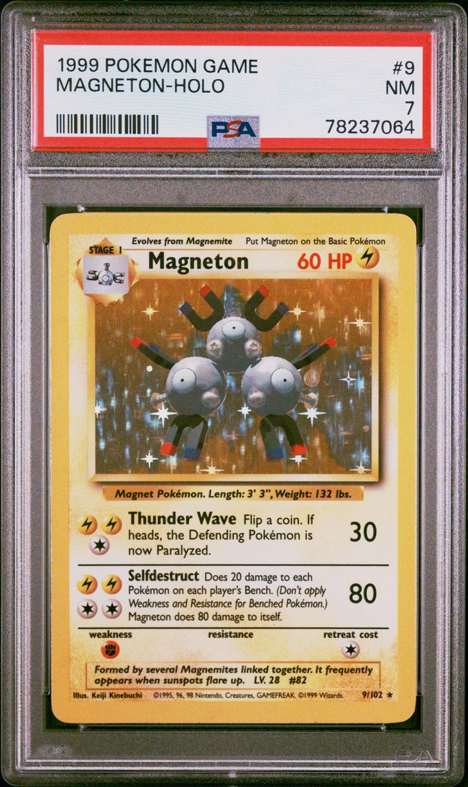 1999 #9 Magneton-Holo PSA 7 Game