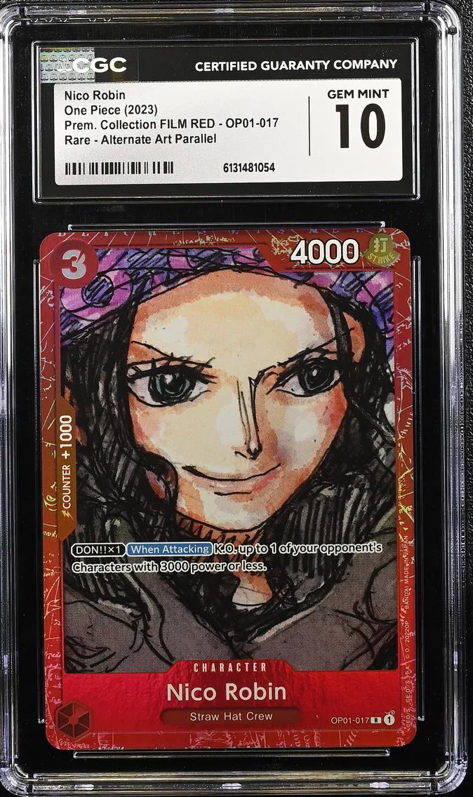 2023 #OP01-017 Nico Robin CGC 10 Premium Collection FILM RED (Foil) - English