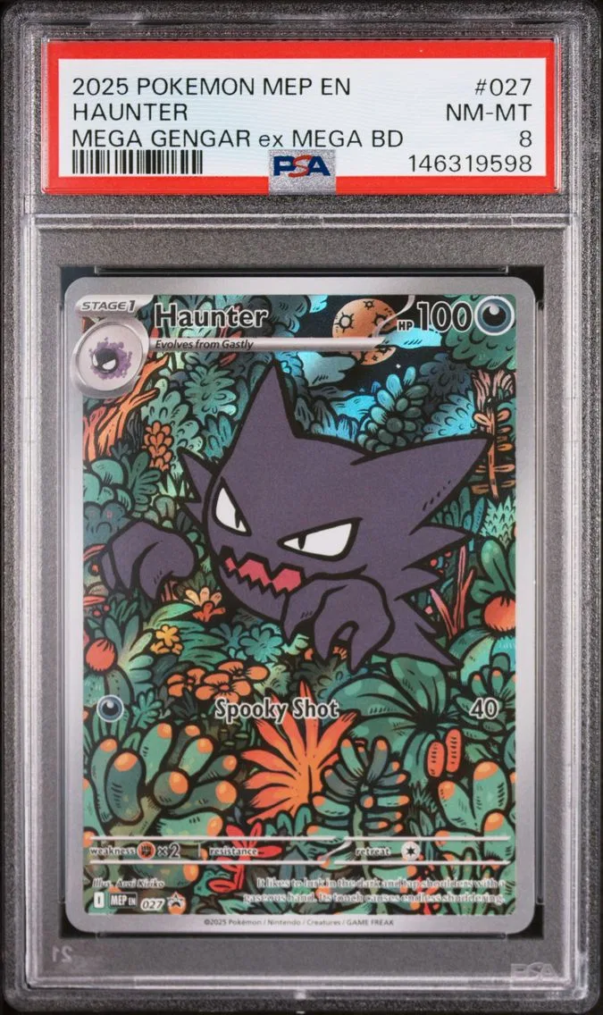2025 #027 Haunter PSA 8 Mep EN-Me Black Star Promo