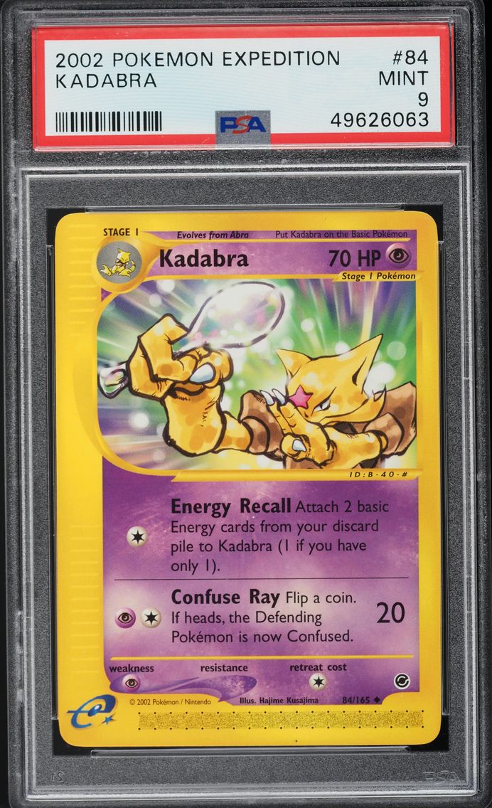 2002 #84 EXPEDITION KADABRA PSA 9 POKEMON