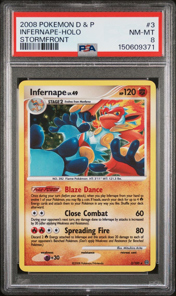 2008 #3 Infernape-Holo PSA 8 Diamond & Pearl Stormfront Pokemon