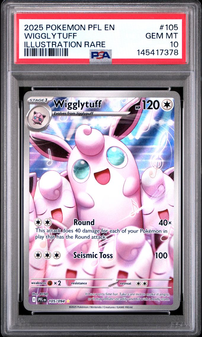 2025 #105 Wigglytuff PSA 10 Pfl EN-Phantasmal Flames