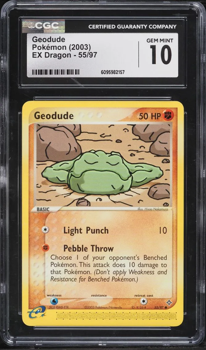 2003 Pokemon EX Dragon Geodude #55 CGC 10 GEM MINT