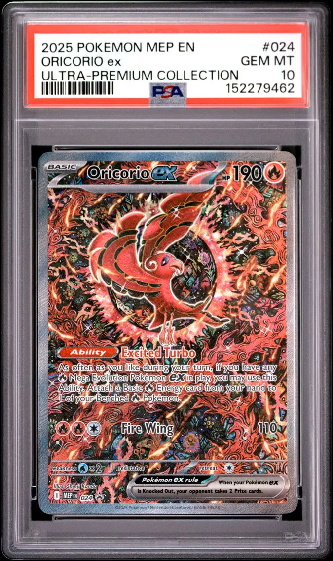 2025 #024 Oricorio EX PSA 10 Mep EN-Me Black Star Promo