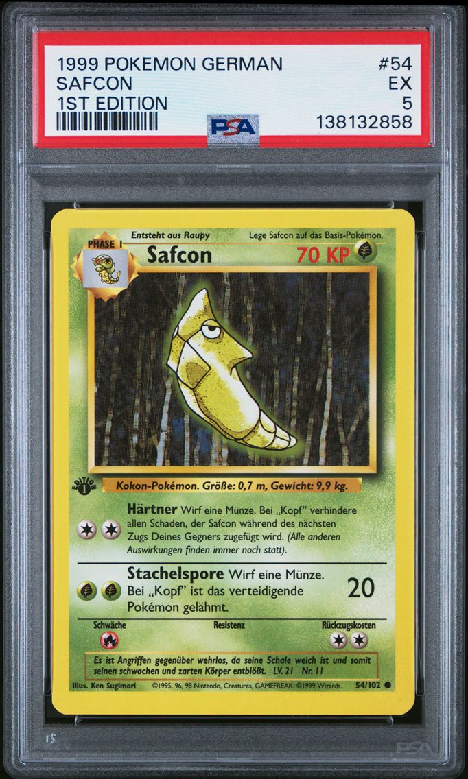 1999 #54 Safcon 1st Edition PSA 5 German Pokemon