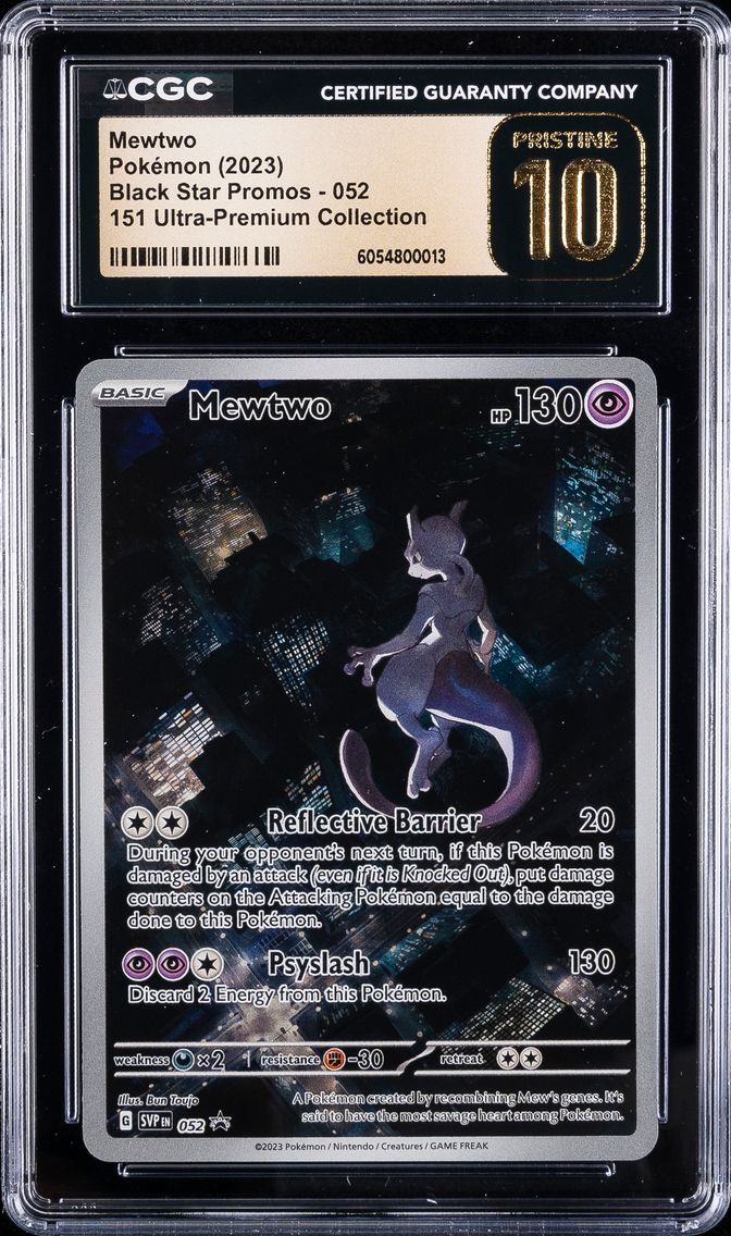 2023 #052 Mewtwo CGC 10 Pristine Svp EN-SV Black Star Promo Pokemon