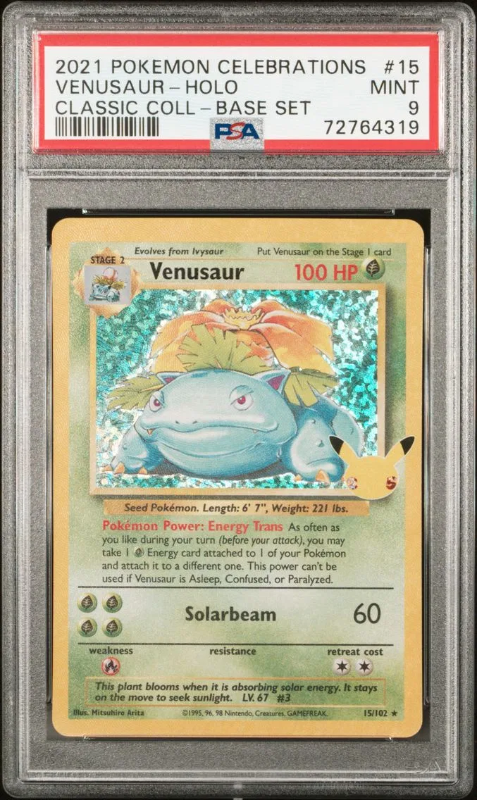 2021 #15 Venusaur-Holo PSA 9 Celebrations Classic Collection