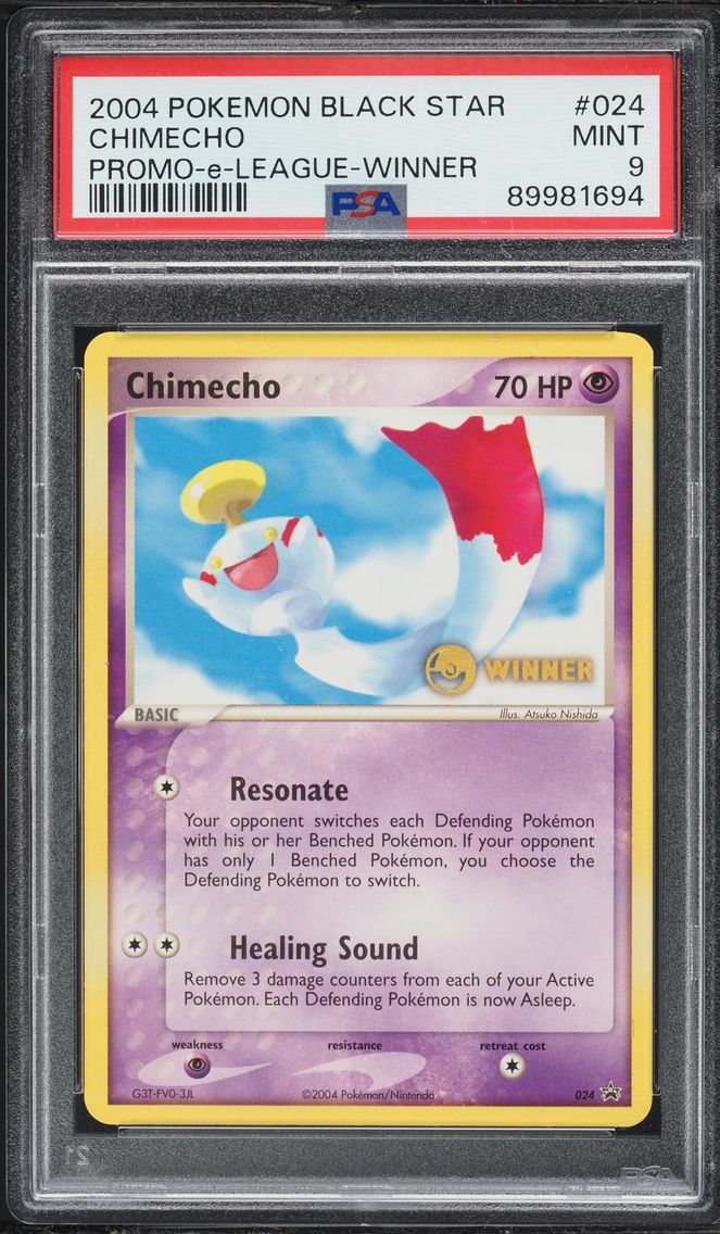 2004 #024 Chimecho PSA 9 Black Star Promo Pokemon