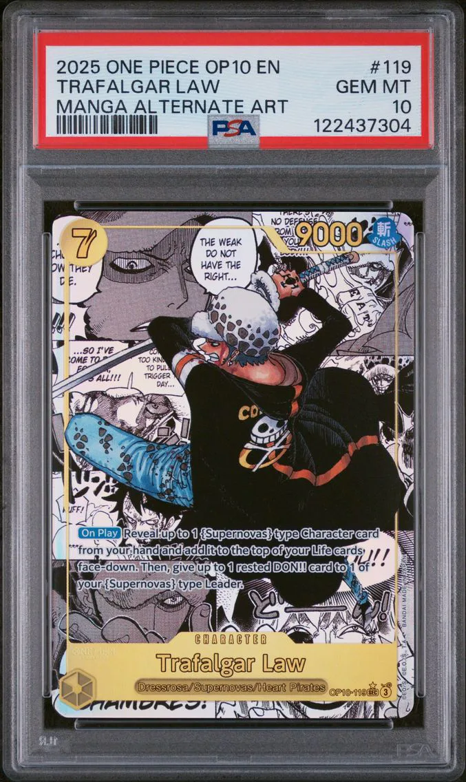 2025 #119 Trafalgar Law PSA 10 OP10-Royal Blood One Piece