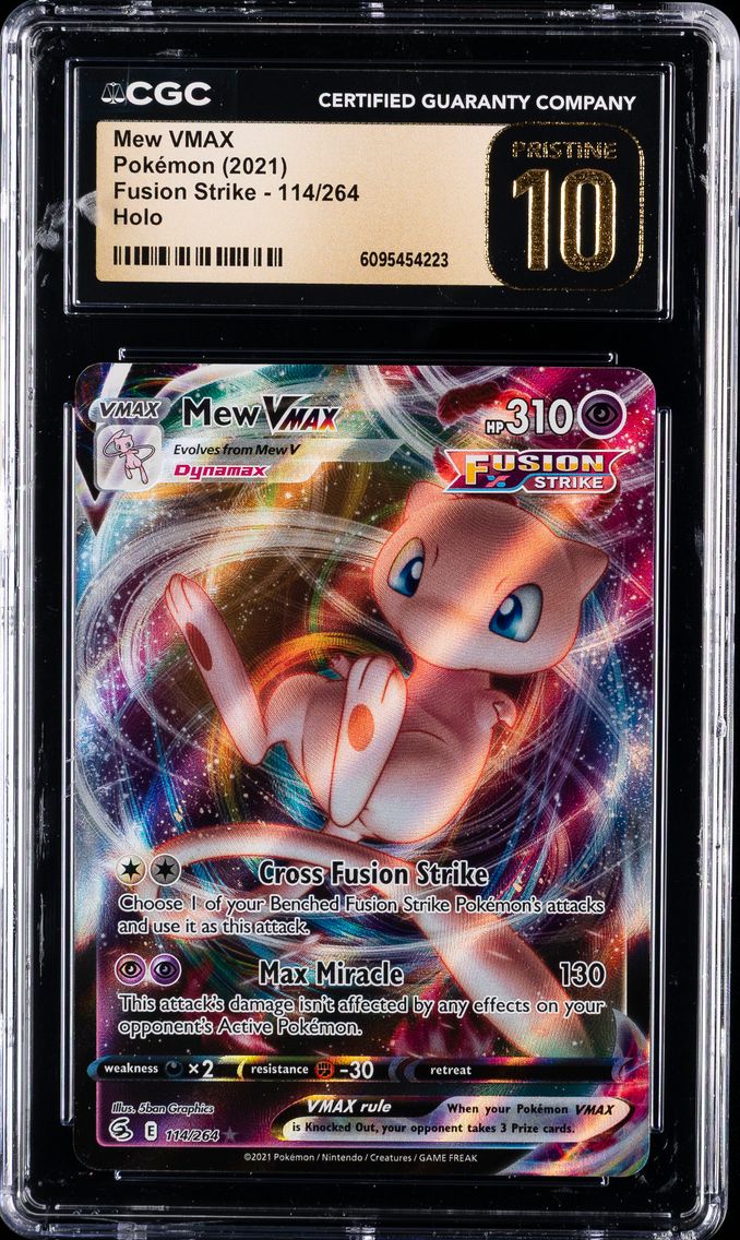 2021 #114 Full Art/Mew Vmax CGC 10 Pristine Sword & Shield Fusion Strike Pokemon