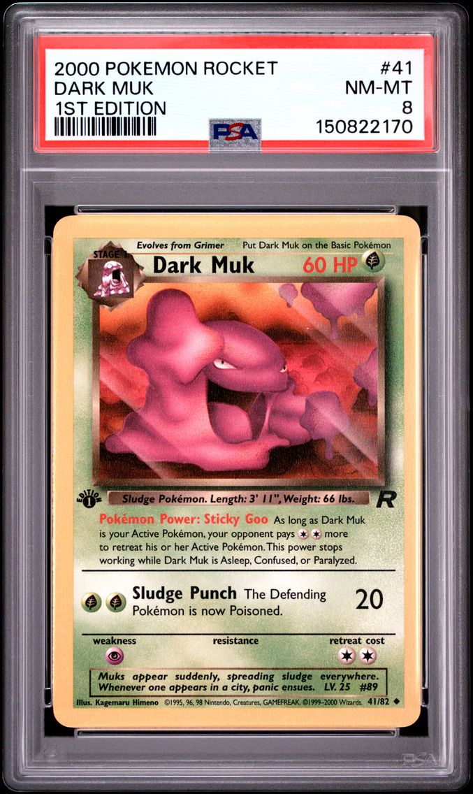 2000 #41 Dark Muk 1st Edition PSA 8 Rocket