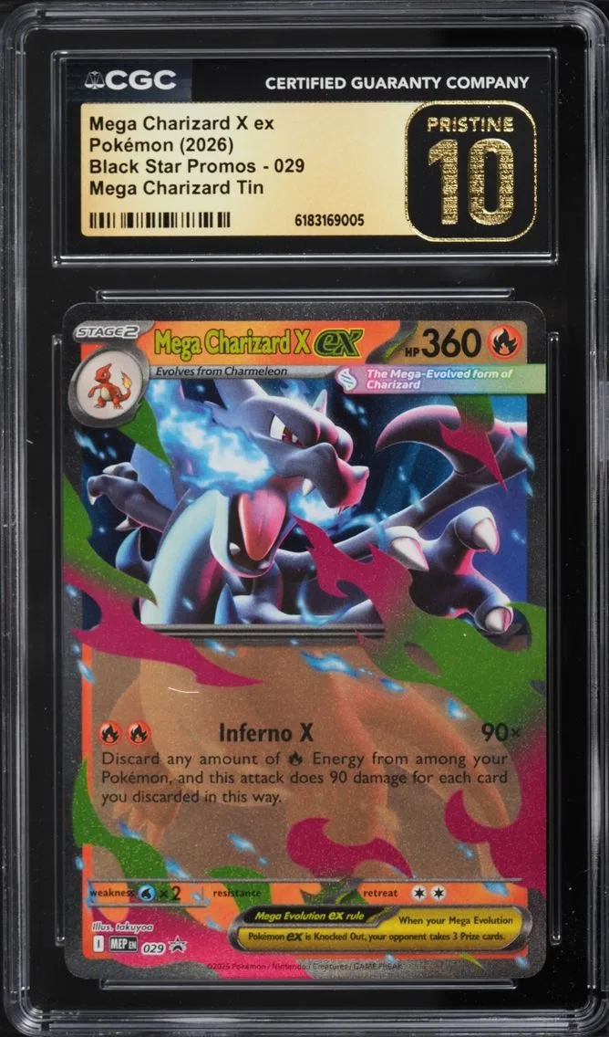 2026 Pokemon Mega Evolution Promo Tin Mega Charizard X EX #29 CGC 10 PRISTINE