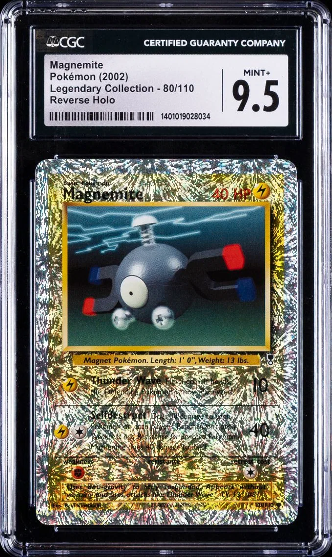 2002 #80 Magnemite-Reverse Foil CGC 9.5 Legendary Collection Pokemon