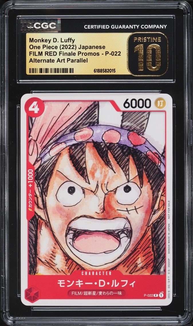 2022 #P-022 Monkey D. Luffy CGC 10 One Piece Japanese Promo Film Red