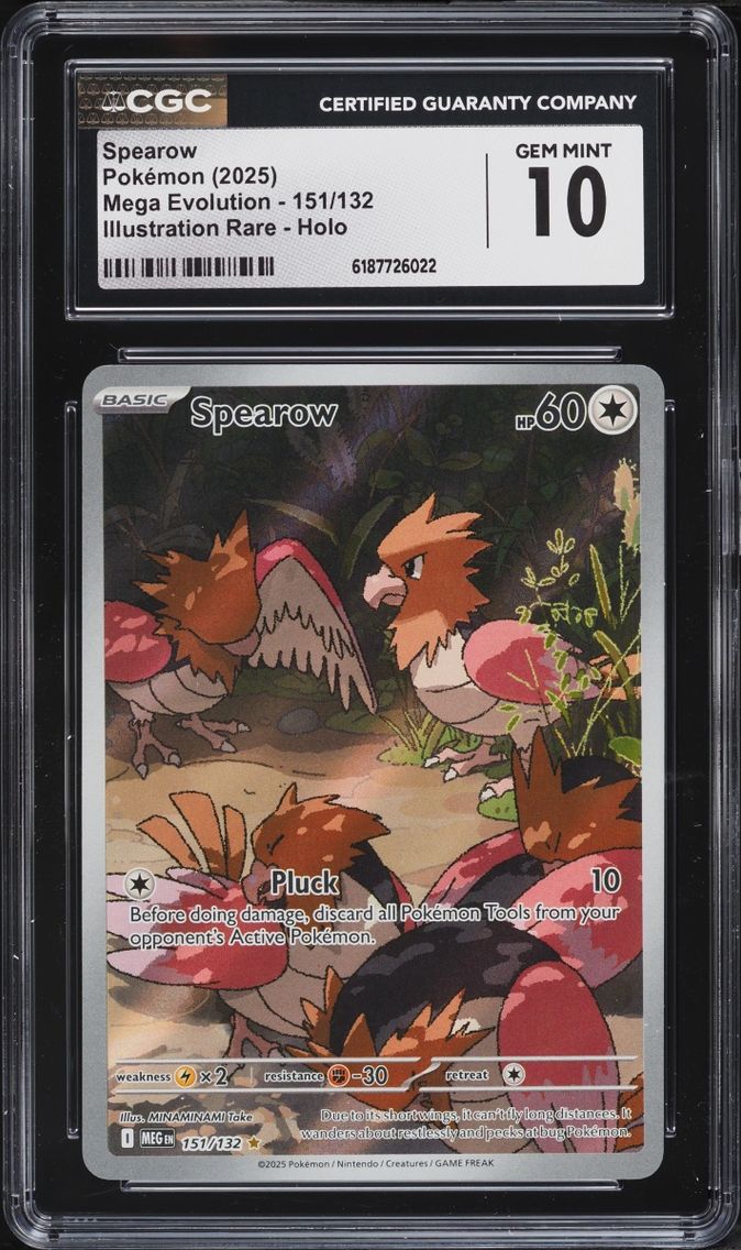 2025 #151 Spearow CGC 10 Pokemon Mega Evolution IR