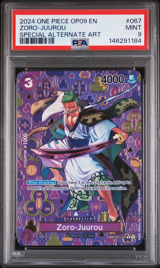 2024 #067 Zoro-Juurou Special Alternate Art PSA 9 OP09-Emperors in the New World One Piece