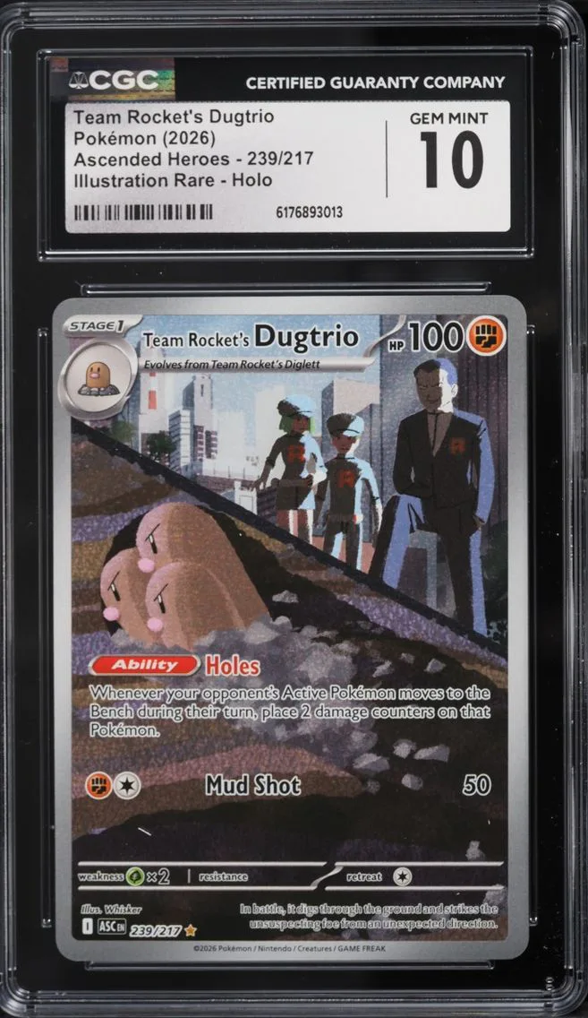 2026 Pokemon Mega Evolution Ascended Heroes IR Team Rocket's Dugtrio #239 CGC 10 GEM MINT