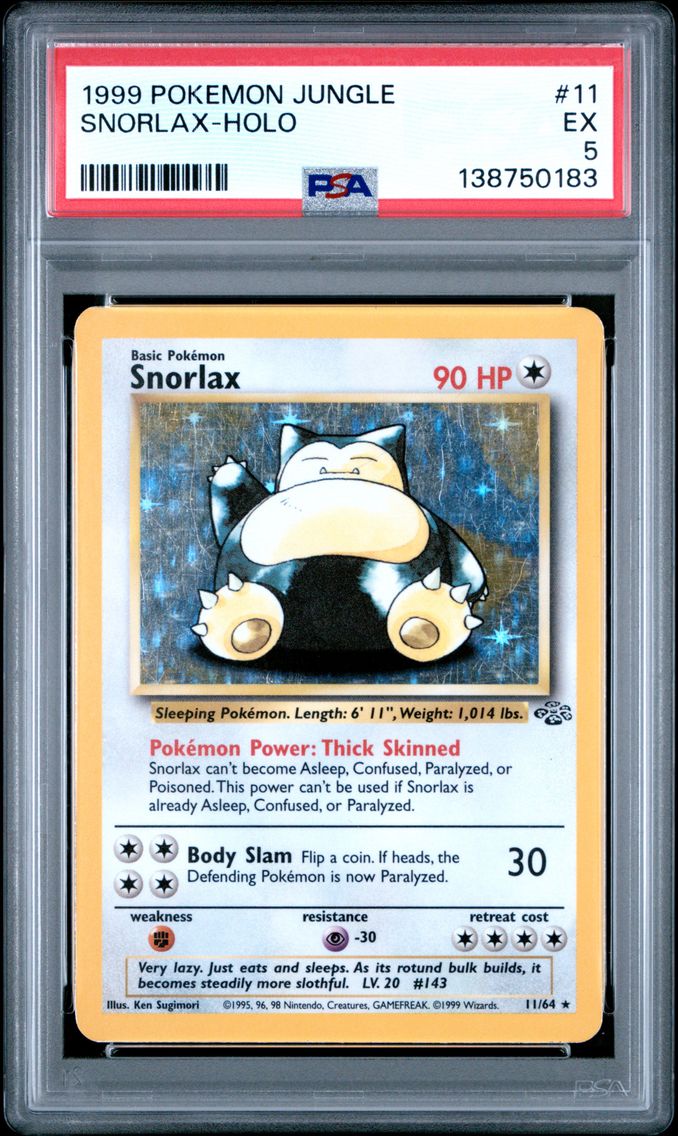 1999 #11 Snorlax-Holo PSA 5 Jungle
