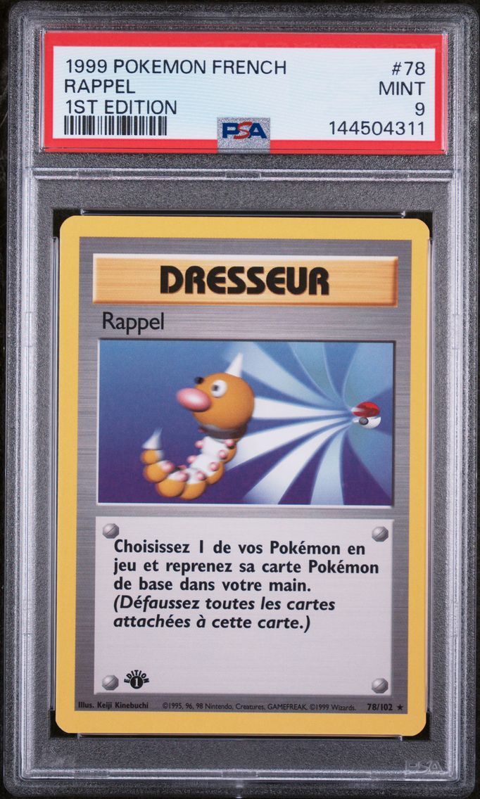 1999 #78 Rappel 1st Edition PSA 9 French Pokemon