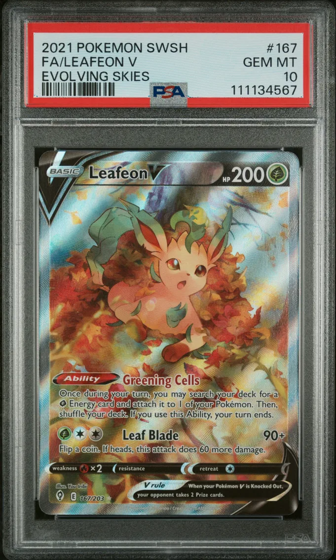2021 #167 Full Art/Leafeon V PSA