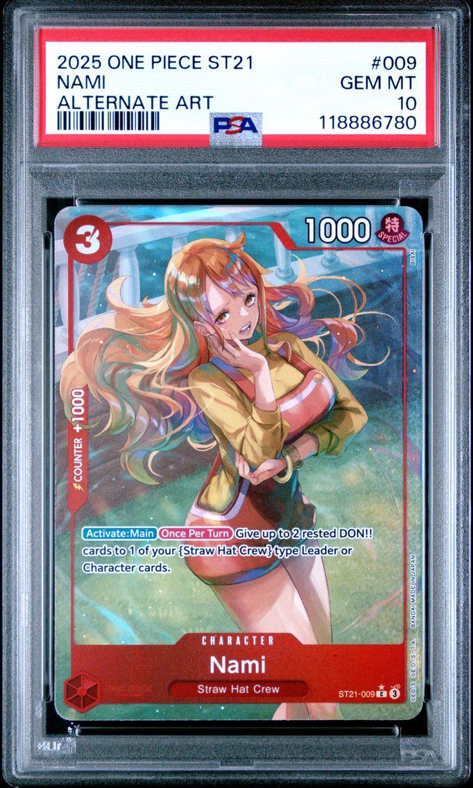 2025 #009 Nami PSA 10 One Piece Starter Deck ST21-EX Gear 5
