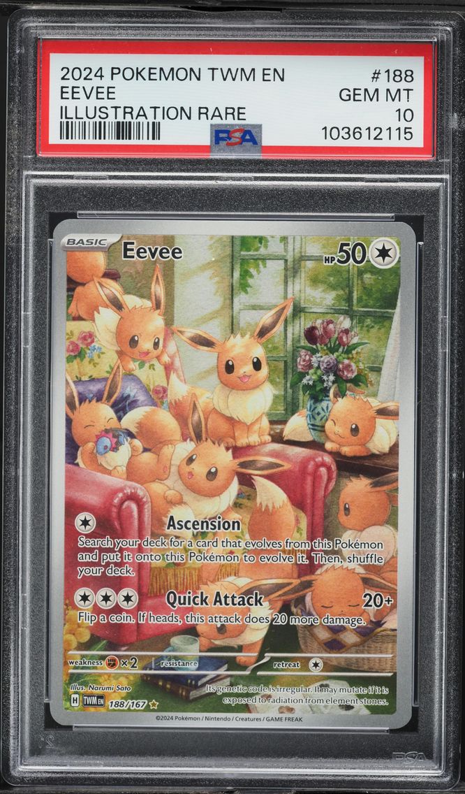 2024 #188 Eevee PSA 10 Twm EN-Twilight Masquerade Pokemon