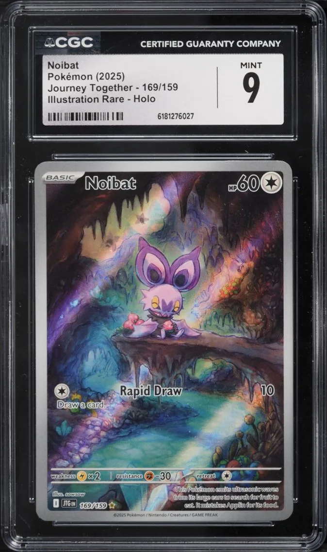 2025 Pokemon Scarlet & Violet Journey Together IR Noibat #169 CGC 9 MINT