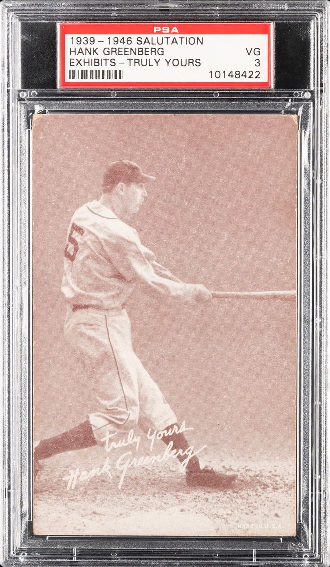 1939 #NA Hank Greenberg PSA 3 Salutation Exhibits