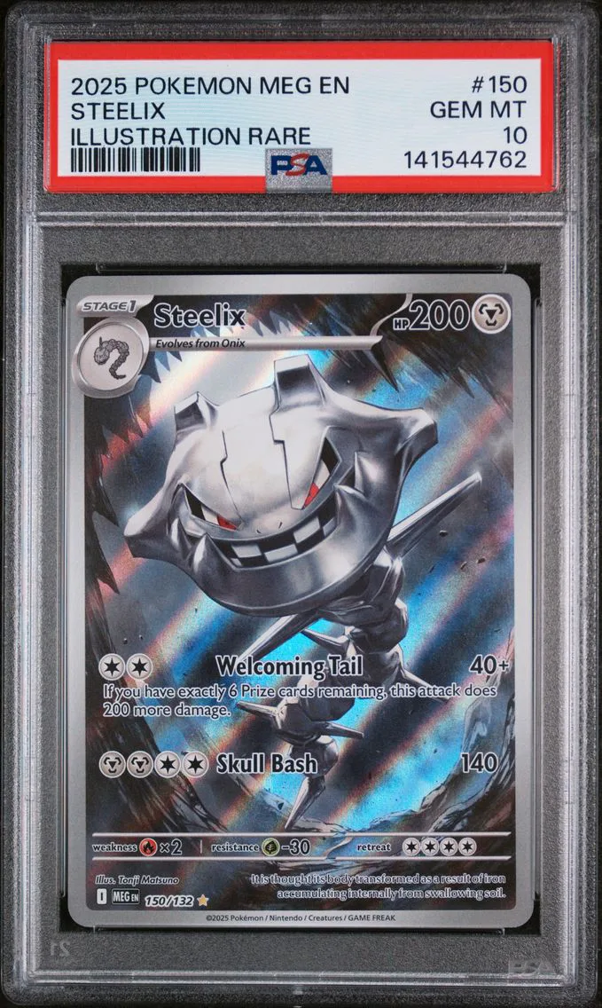 2025 #150 Steelix PSA 10 Illustration Rare Pokemon Meg EN-Mega Evolution Pokemon