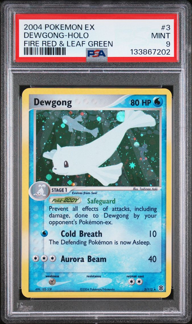 2004 #3 Dewgong-Holo PSA 9 EX Fire Red & Leaf Green Pokemon