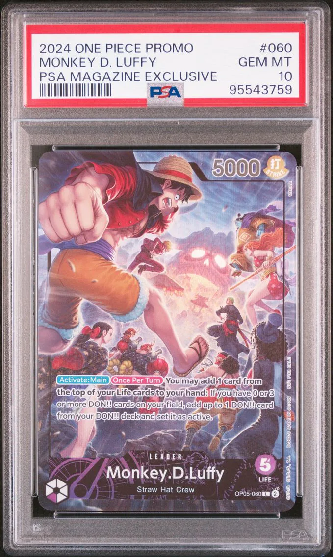 2024 #060 Monkey D. Luffy PSA Magazine Exclusive PSA 10 Promos One Piece