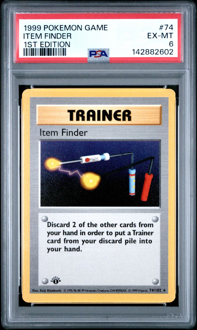 1999 #74 Item Finder 1st Edition PSA 6 Game Pokemon
