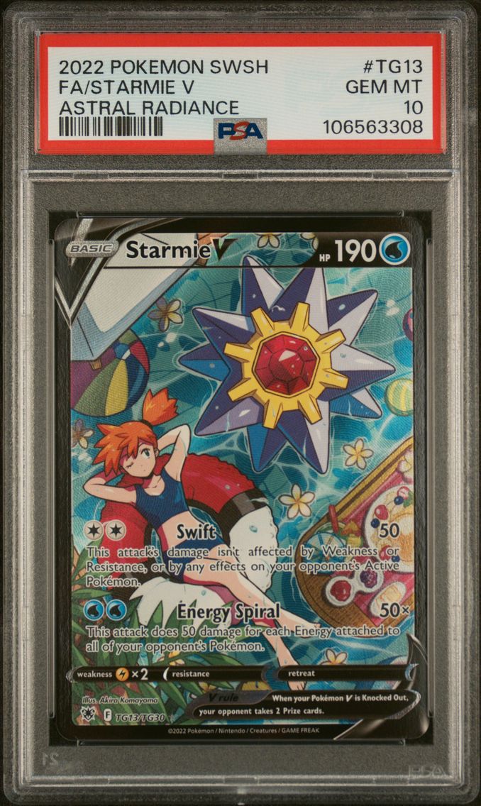 2022 #TG13 Full Art/Starmie V PSA 10 Sword & Shield Astral Radiance