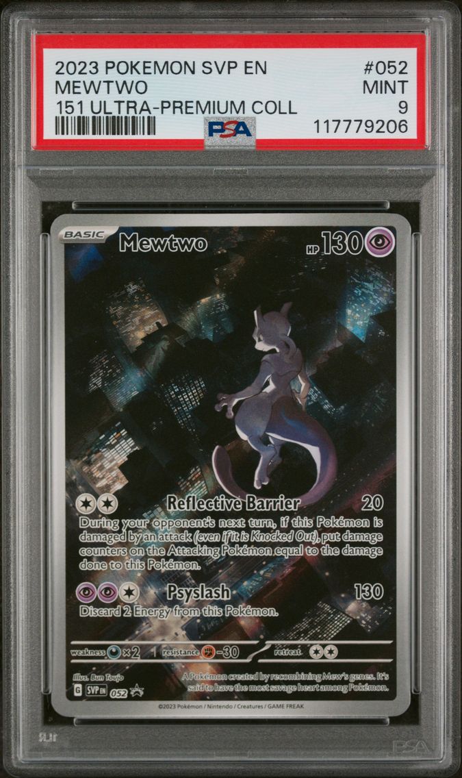 2023 #052 Mewtwo PSA 9 Svp EN-SV Black Star Promo