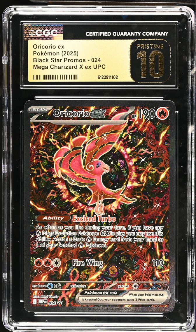 2025 #024 Oricorio ex CGC 10 Pristine Black Star Promos - Mega Evolution MEP EN - English