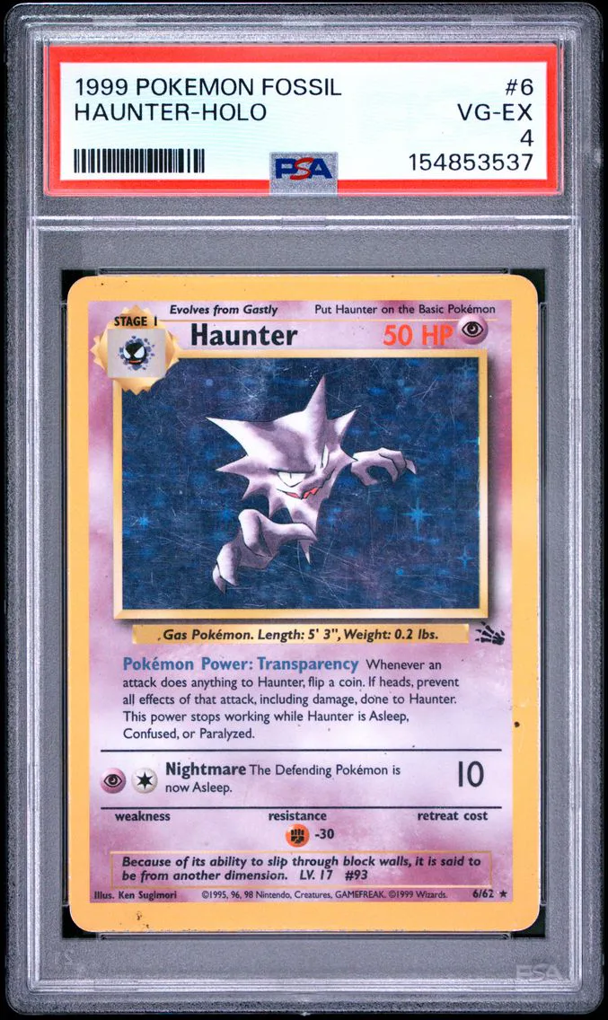 1999 #6 Haunter-Holo PSA 4 Fossil