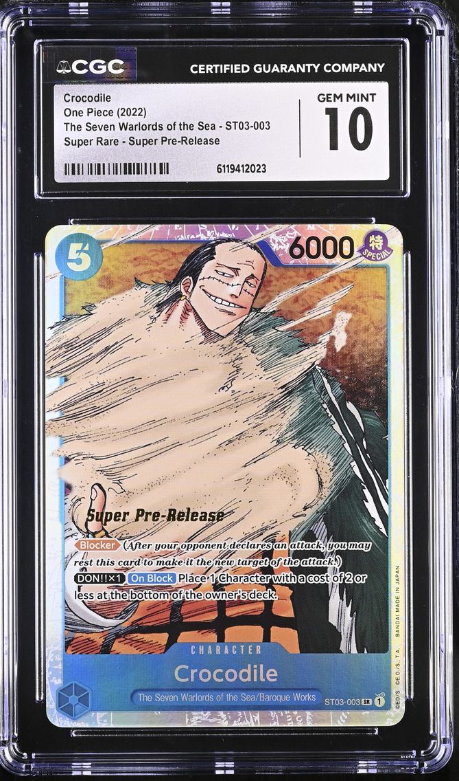 2022 #ST03-003 Crocodile CGC 10 Super Pre-Release Starter Deck: The Seven Warlords of the Sea (ST03) - English One Piece