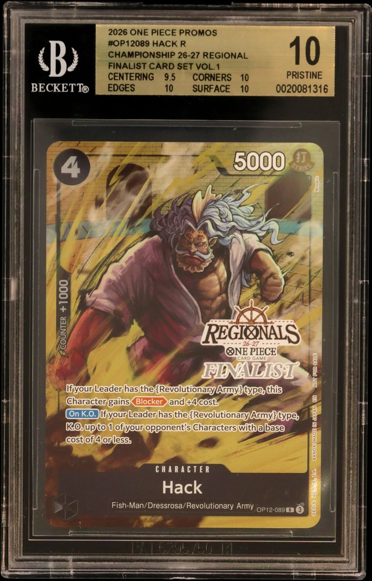 2026 #OP12089 Hack R/(Championship 26-27 Regional Finalist Card Set Vol.1) BGS 10 One Piece Card Game Promos