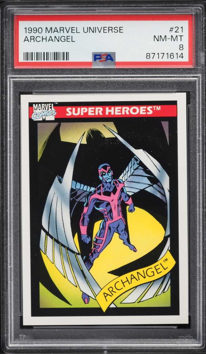 1990 #21 Impel Marvel Universe Archangel NM-MT PSA 8