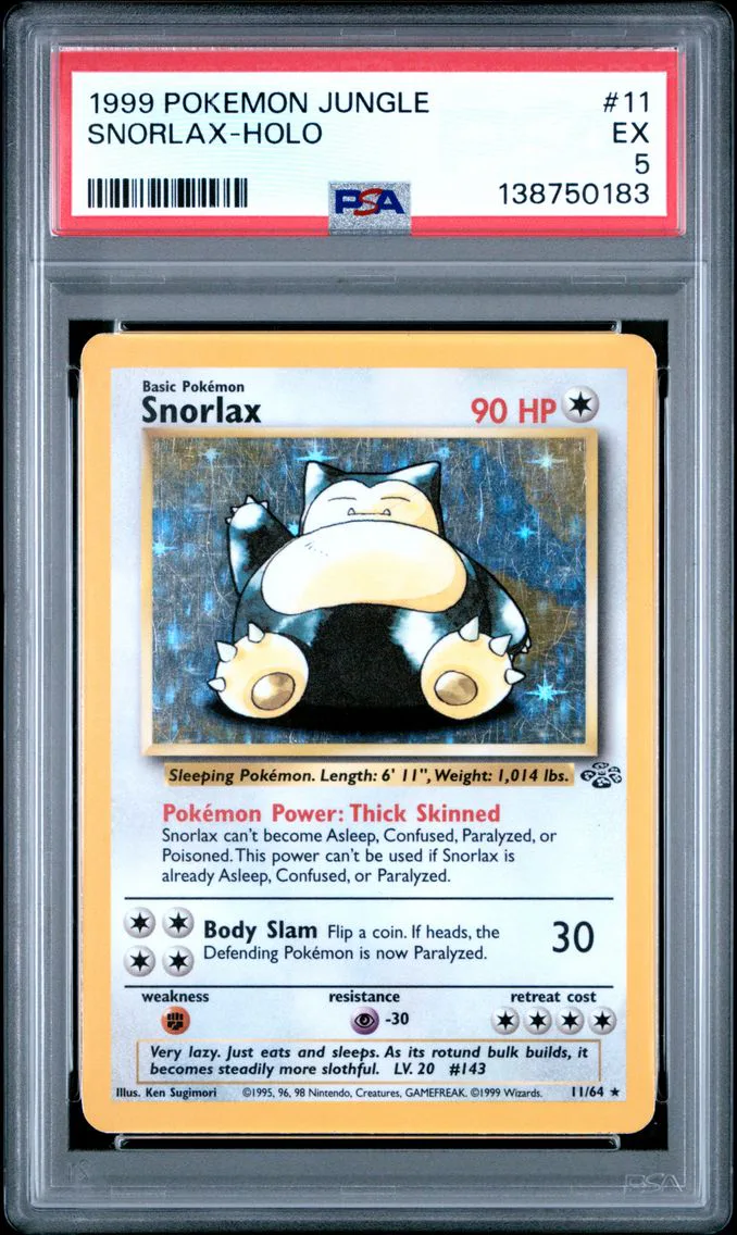 1999 #11 Snorlax-Holo PSA 5 Jungle
