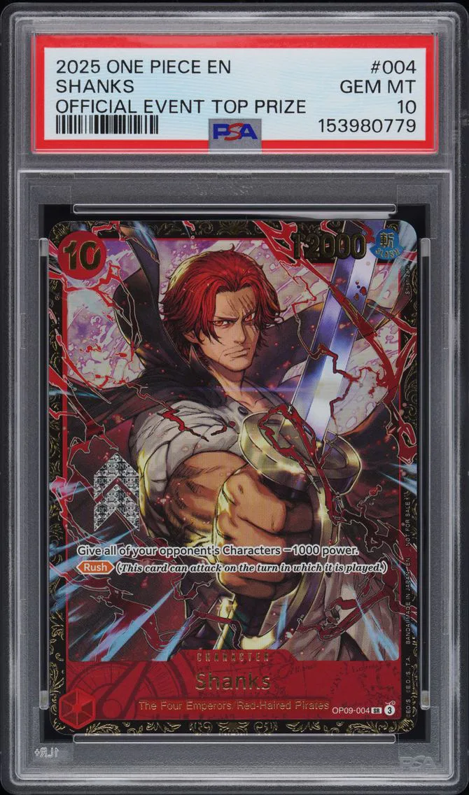 2025 #004 Shanks PSA 10 One Piec