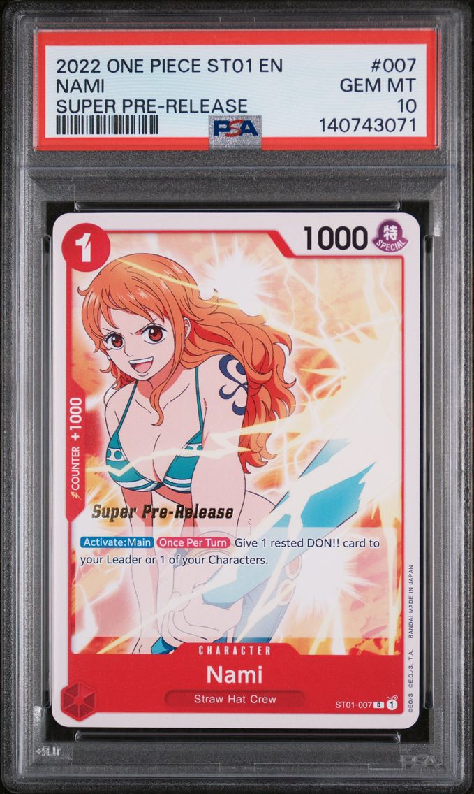 2022 #007 Nami PSA 10 One Piece Starter Deck ST01-Straw Hat Crew