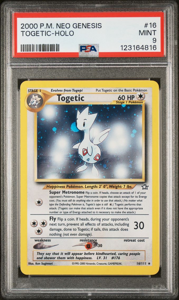2000 #16 Togetic-Holo PSA 9 Neo Genesis Pokemon