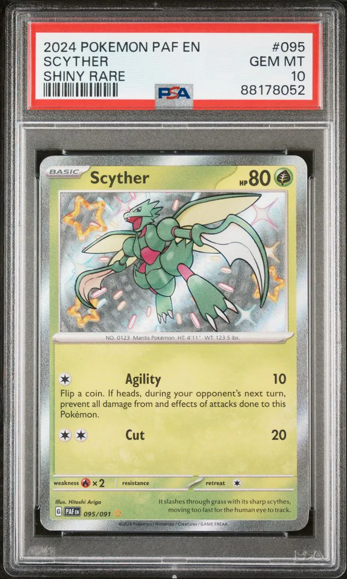 2024 #095 Scyther PSA 10 Paf EN-Paldean Fates
