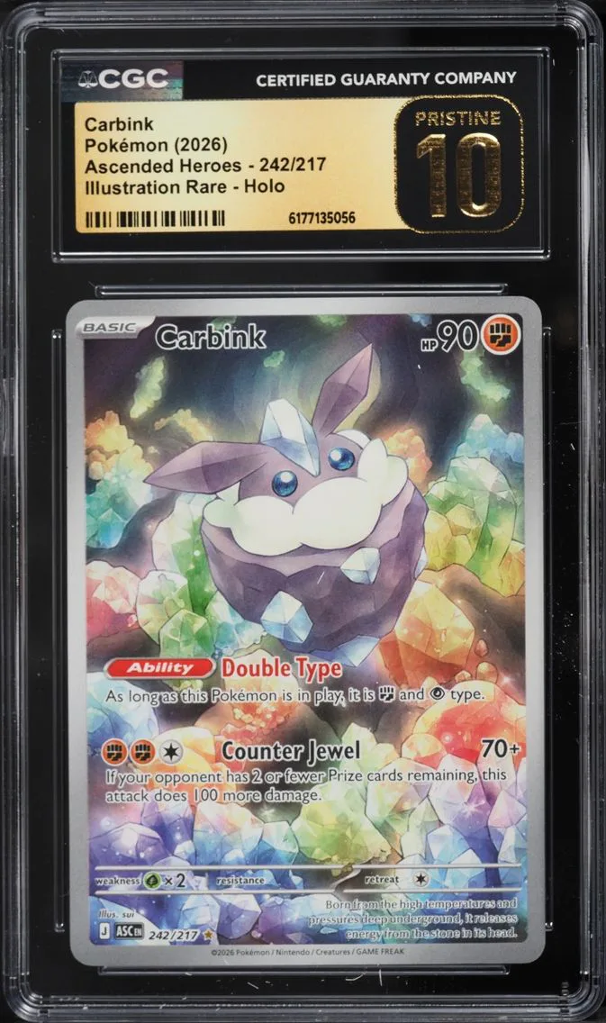 2026 Pokemon Mega Evolution Ascended Heroes IR Carbink #242 CGC 10 PRISTINE